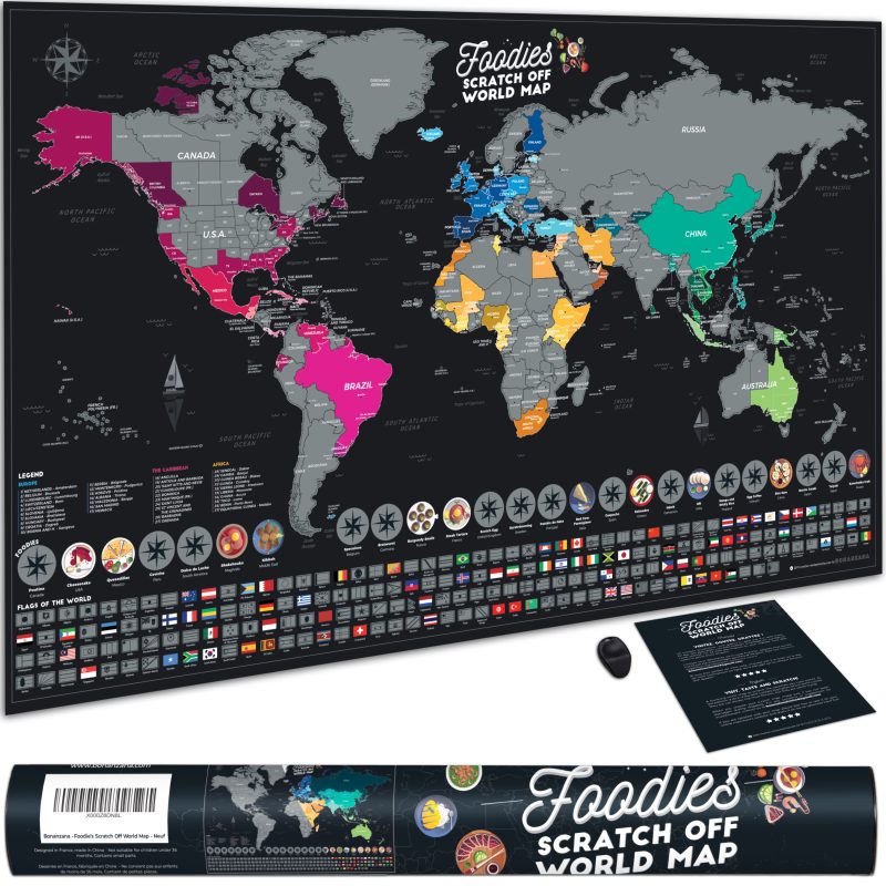 Carte du monde à gratter